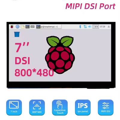 7 cali 800*480 MIPI-DSI IPS LCD Display Kapasywny moduł ekranu dotykowego dla Raspberry Pi
