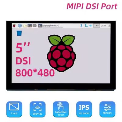 7 cali 800*480 MIPI-DSI IPS LCD Display Kapasywny moduł ekranu dotykowego dla Raspberry Pi