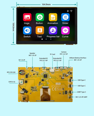 7 cali 1024x600 IPS wyświetlacz LCD ESP32 P4 Płata rozwojowa pojemnościowy wyświetlacz dotykowy ESP32-C6 ForArduino ESP IDE